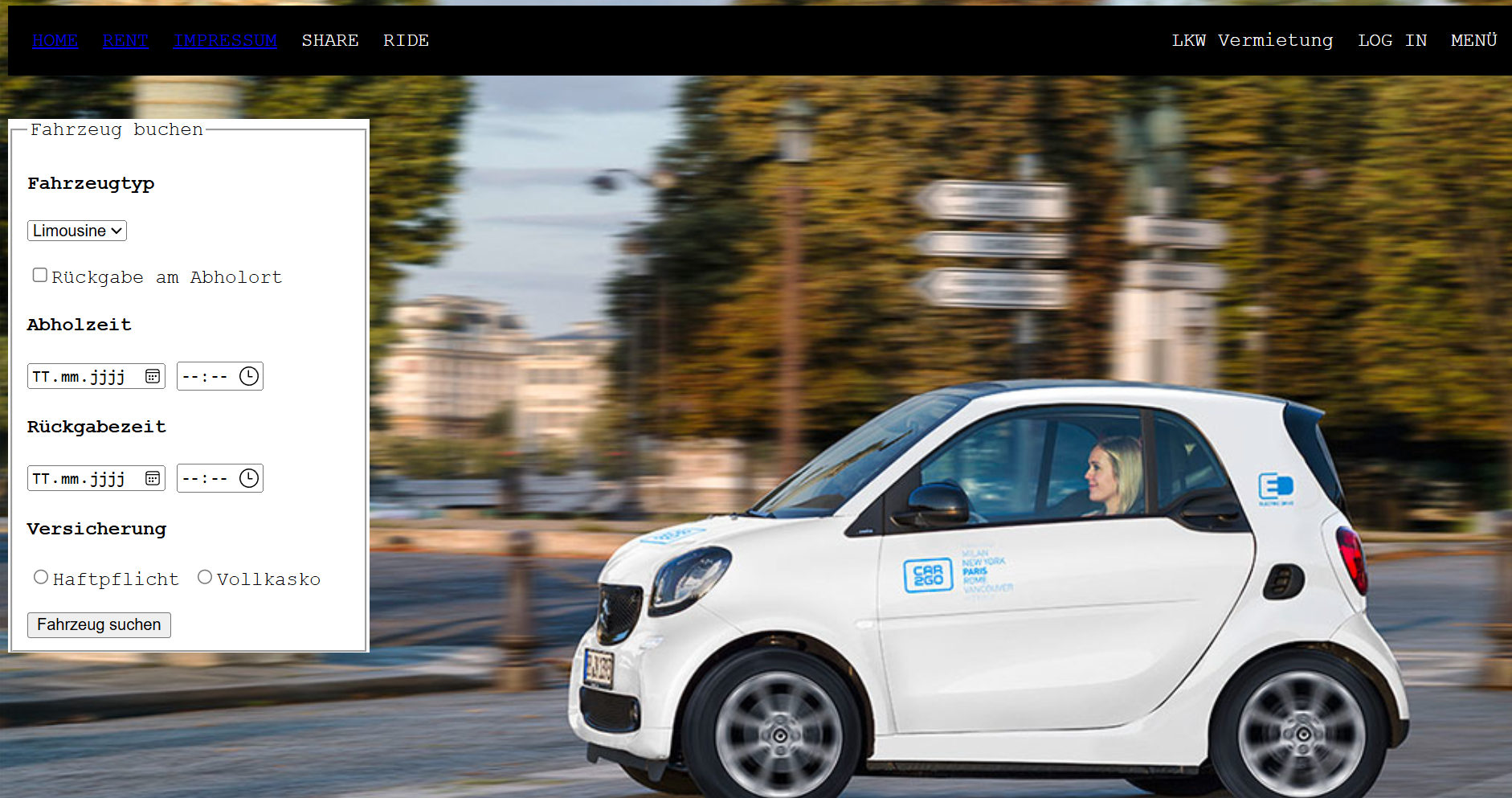 Bild Startseite Auto